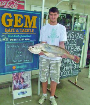 May is a good month for school jew – just ask Nemania Rasul who caught this 6.3kg fish off Southport Beach.